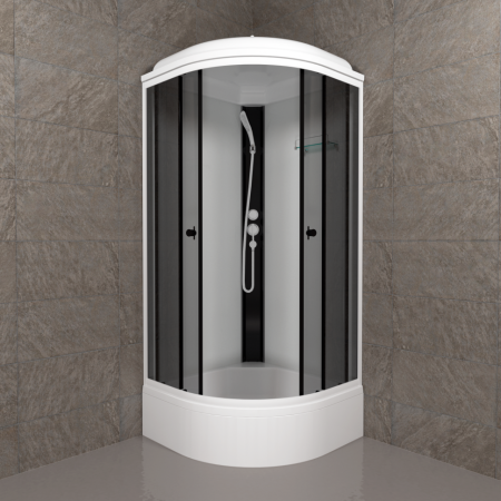 Душевая Кабина Тритон Грэй-Вайт 90*90 В полукруг средний поддон