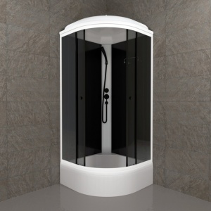 Душевая Кабина Грэй-Блэк 90*90 В средний поддон 