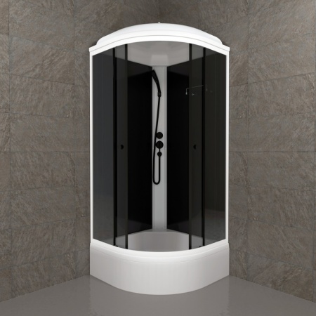 Душевая Кабина Грэй-Блэк 90*90 В средний поддон 