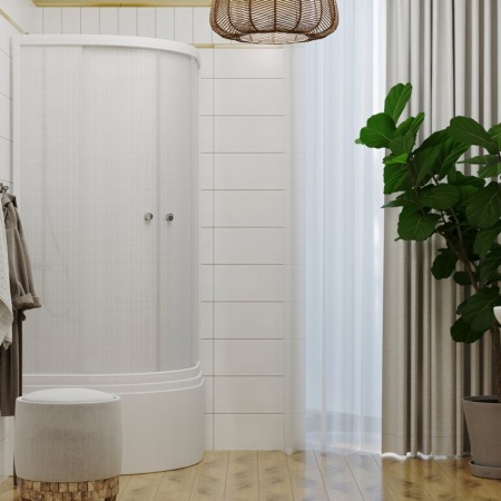 Душевое Ограждение Лён 90*90 Б высокий поддон 