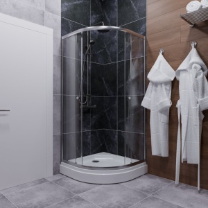 Душевое ограждение Triton Альфа-Хром 80*80*202 с поддоном