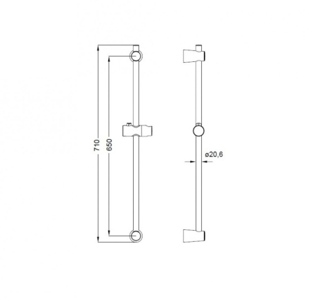 A31552 Стойка д/душа  710мм