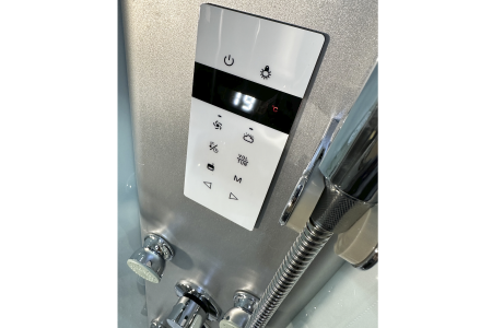 Душевая кабина RB 100HKST-WT (белое/прозрачное) стекло 6мм с хамамом 100х100х217