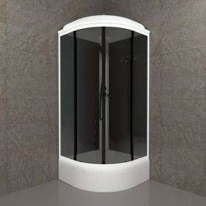 Душевая кабина Triton Грэй-Блэк В 90x90 средний поддон тонированное стекло 