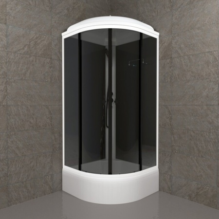 Душевая кабина Triton Грэй-Блэк В 90x90 средний поддон тонированное стекло 