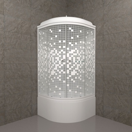 Душевая Кабина Тритон  Мозаика 90*90 Б ДН4 высокий  поддон 