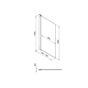 Штора на ванну Тритон "Соло-Квад" 75x140