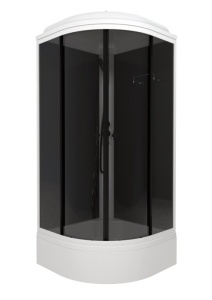 Душевая кабина Triton Грэй-Блэк В 90x90 средний поддон тонированное стекло 