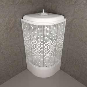 Душевая Кабина Тритон  Мозаика 90*90 Б ДН4 высокий  поддон 