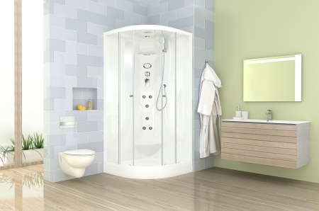 Душевая кабина Domani-Spa Elegance V1.2 90х90 матовые стекла