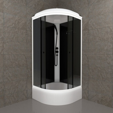 Душевая кабина Triton Грэй-Блэк В 90x90 средний поддон тонированное стекло 