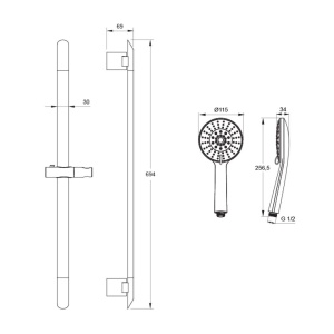Душевой гарнитур, Mirro, IDDIS,MIRST5Fi16