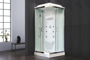 Душевая кабина RB 90HP7-WT-CH (белое/прозрачное) 90x90x217 профиль хром 