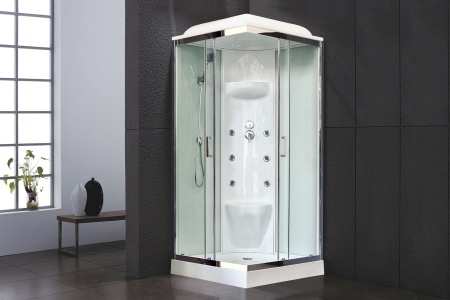 Душевая кабина RB 90HP7-WT-CH (белое/прозрачное) 90x90x217 профиль хром 