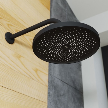 Душевая насадка верхняя круглая, черная, SpaHome, IDDIS, SPA26BPi64