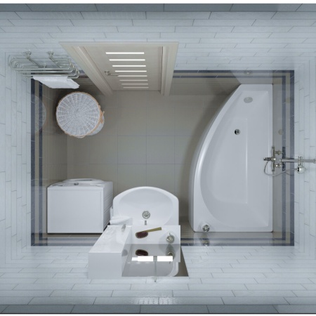 Акриловая ванна Тритон Бэлла 140х75х72 см, левая 