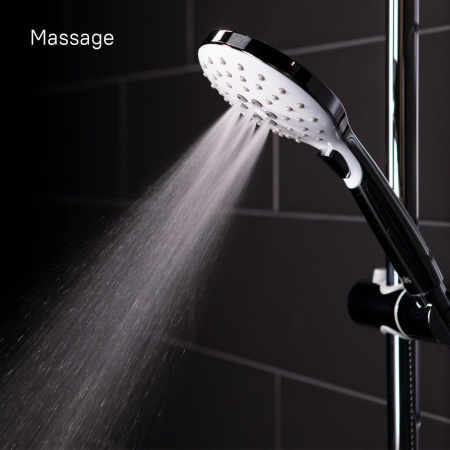 Душевой гарнитур с верхней лейкой, белый, Ray, IDDIS, RAYSW3Fi76