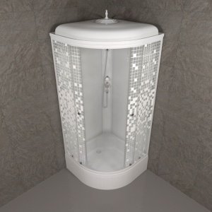 Душевая Кабина Тритон  Мозаика 90*90 В  ДН4 средний поддон 