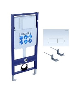 Инсталляция для подвесного унитаза Standart 50 + крепление + кнопка смыва белая