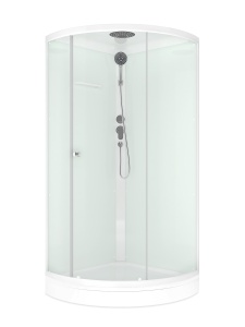 Душевая кабина Domani-Spa Simple 99 V1.2  низкий поддон  90х90 см задняя стекла светлая ,передняя матовая 