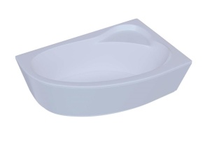 Акриловая ванна  Aquatek Eco-friendly Фиджи 170х110 R полный  комплект с экраном