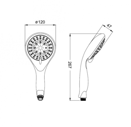 A10161 Лейка для душа 5F