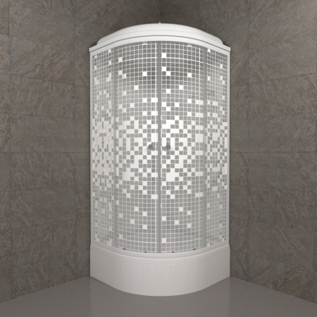 Душевая Кабина Тритон  Мозаика 90*90 В  ДН4 средний поддон 