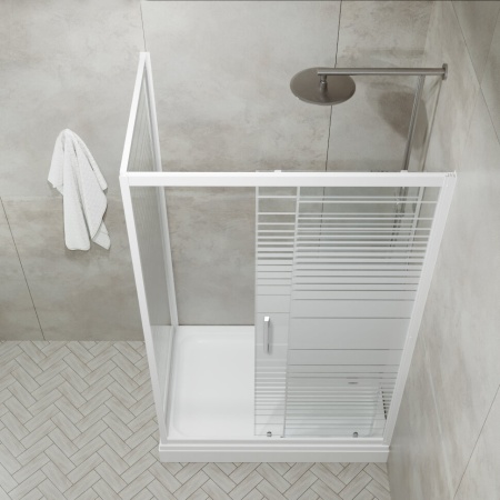 Душевое ограждение Triton Фьюжн полосы 100*80*202 А с поддоном