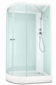 Душевая кабина Domani Spa Delight Slim 128R без электрики, низкий поддон 1200x800x2190 (бел. стенки, сатин. мат. стекла) DS01DS128RLWM00 