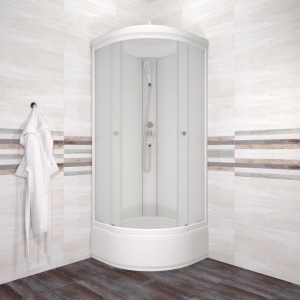 Душевая Кабина Вельвет 80*80 В полукруг средний поддон 