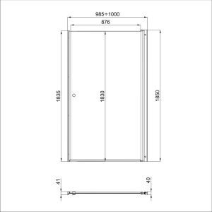 Душевая дверь в нишу Тритон "Уно" 80x185