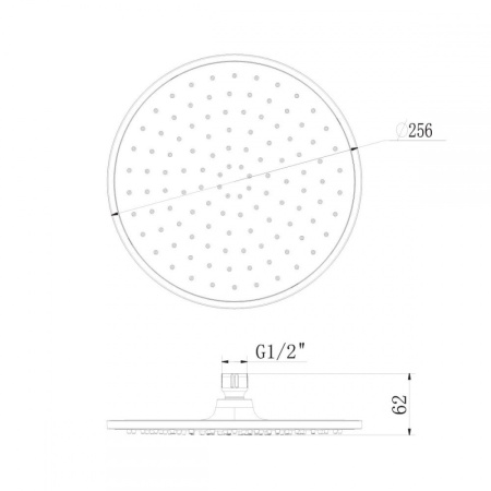 Лейка Lemark LM8131C для верхнего душа, 1-функциональная