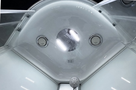 Душевая кабина RB 100HKST-WT (белое/прозрачное) стекло 6мм с хамамом 100х100х217