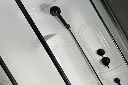 Душевая кабина Practic RB 90HK1-M-BL (матовое) 90х90х217 черный профиль 