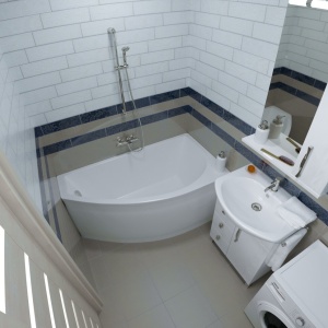 Акриловая ванна Тритон Бэлла 140х75х72 см, левая 