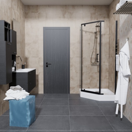 Душевое ограждение Triton Дека-Блэк 90*90*207 L/R с поддоном