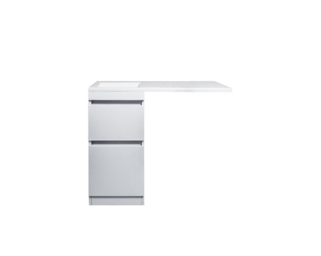 Тумба с раковиной Style Line Даллас 100 L Люкс напольная белая под стиральную машину