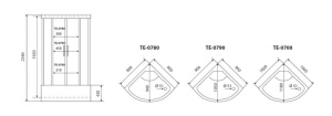 Душевая кабина Timo Eco TE-0700 P 100х100х218