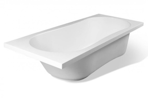 Ванна из искусственного камня Эстет Лаура 170х70 с возможностью изменения размера (комплект) с подставкой и  сливом 