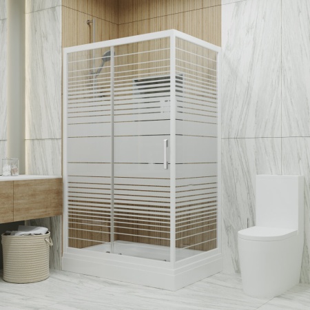 Душевое ограждение Triton Фьюжн полосы 100*80*202 А с поддоном