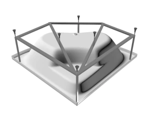 Акриловая ванна Vayer Boomerang 150х150 комплект 