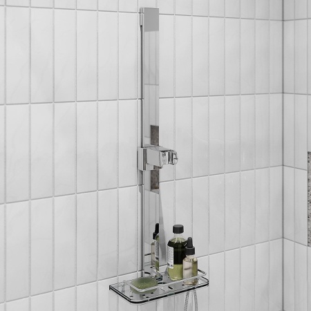 S316101 Стойка д/душа с мыльницей 680мм