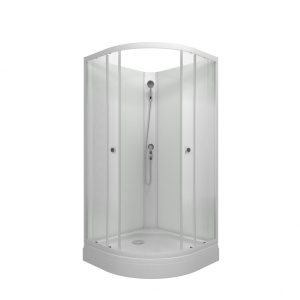 Душевая кабина полукруг Тритон  Лайт А 90х90х191,5 (без крыши) стекло градиент, низкий поддон, душ. набор ТРИТОН 