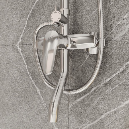 Смеситель с верхним душем, Simp, Milardo, SIMSB1FM06