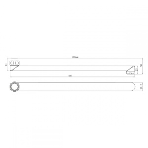 Излив плоский Lemark LM9474C для универсального смесителя, 40 см