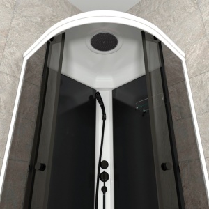 Душевая Кабина Грэй-Блэк 90*90 В средний поддон 