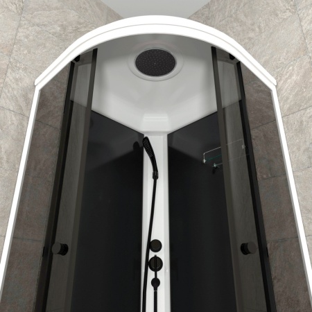 Душевая Кабина Грэй-Блэк 90*90 В средний поддон 