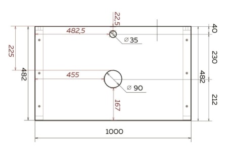 Столешница с раковиной 1Marka Grunge Loft 100 дуб вотан с раковиной (раковина Ringo 53*34 Cut)