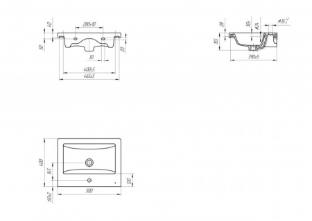 Комплект мебели Style Line Жасмин-2 50 Люкс подвесной белый