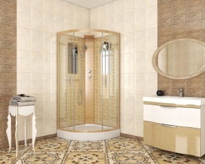 Душевая кабина Niagara Luxe NG-7715GBK 90х90х210 без крыши